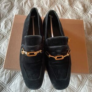 Burberry forest green Loafers with Gold Accent